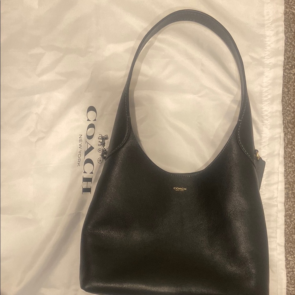 Coach Black Leather Shoulder Bag